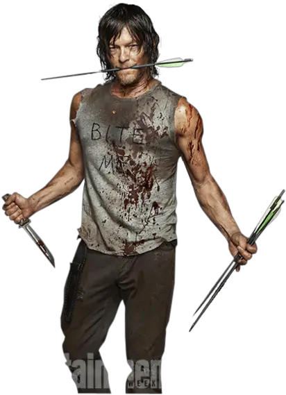 Daryl Dixon From The Walking Dead Daryl Bite Me Png The Walking Dead Logo Png