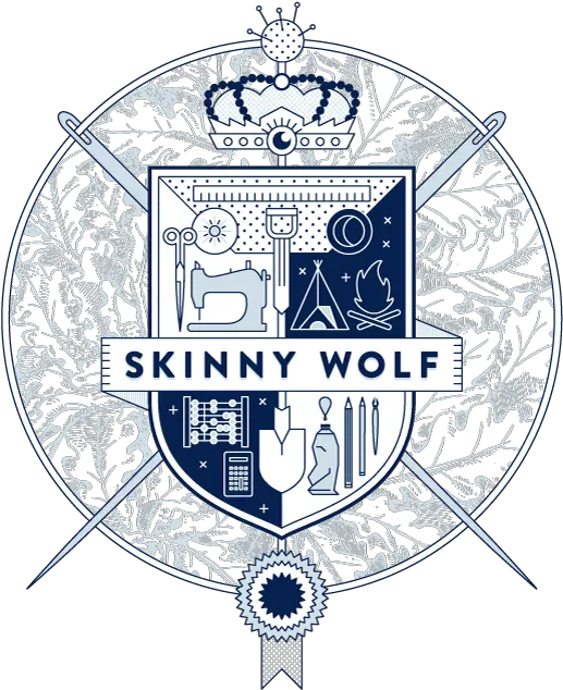 Skinny Wolf Logo Illustration Png Wolf Logo