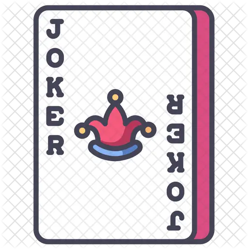 Joker Card Icon Of Colored Outline Joker Png Joker Card Png