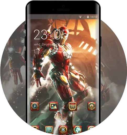 Iron Warrior Free Android Theme U2013 U Launcher 3d Action Game Png Iron Man Icon Pack