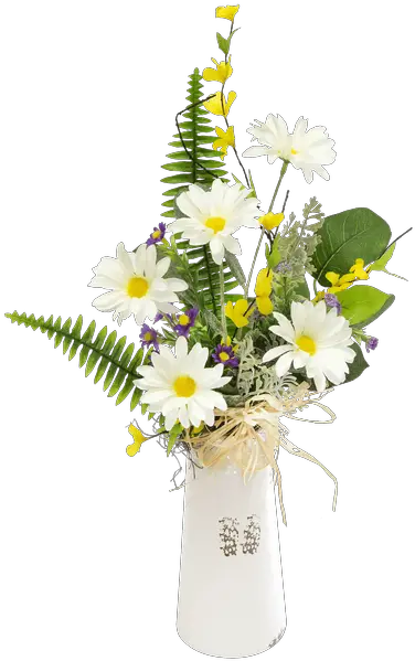 Silk White Daisy Jug Lovely Png White Daisy Png