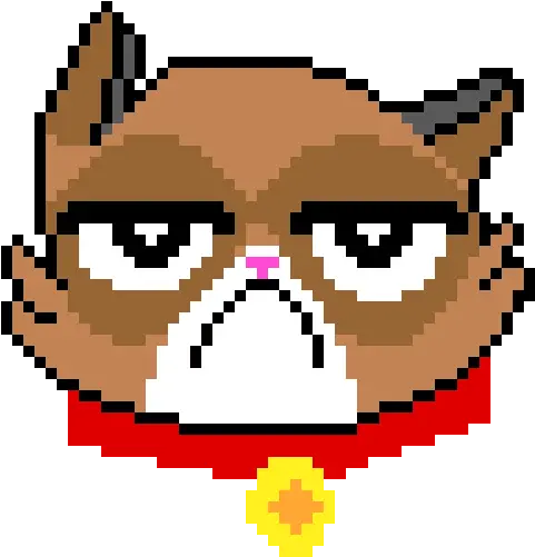 Grumpy Cat Grumpy Cat Pixel Art 650x550 Png Clipart Grumpy Cat Pixel Art Transparent Pixel Cat