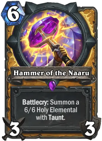New Paladin Epic Card Revealed Hammer Of The Naaru Card Png Wow Paladin Class Icon