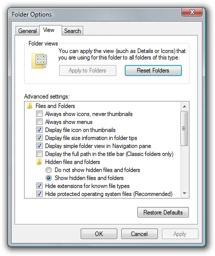 Restore Icon Cache In Windows Folder Option Win 7 Png Windows Folder Icon