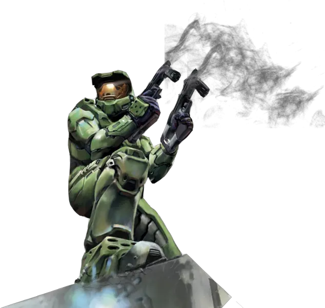 Master Chief Equipped With Smgs And Smoke Sir Finishing This Fight Png Master Chief Transparent