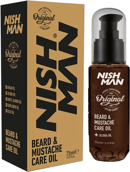 Nishman Beard U0026 Mustache Care Oil 75ml Beard Oil Png Mustache Transparent