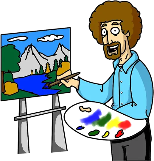 Bob Ross Spiral Notebook Bob Ross As A Cartoon Png Bob Ross Transparent Background