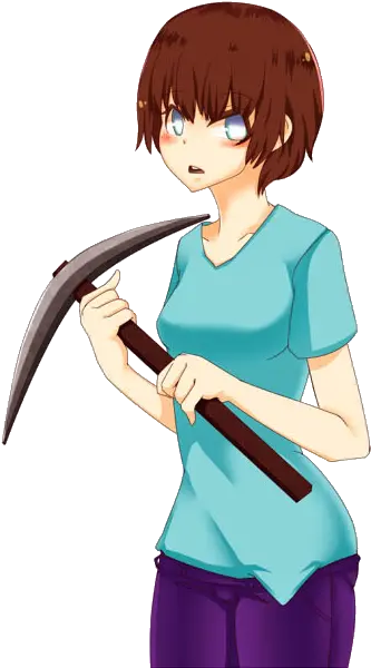 Minecraft Anime Herobrine Girl Girls Minecraft Steve Anime Girl Png Herobrine Png