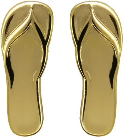 Flip Flop Slippers Pins Gold Shine Png