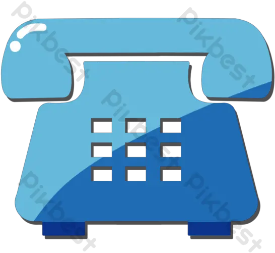 Drawing Blue Old Phone Icon Free Png Transparent Layer Psd Receiver Phone Symbols Png Fax Machine Icon Free