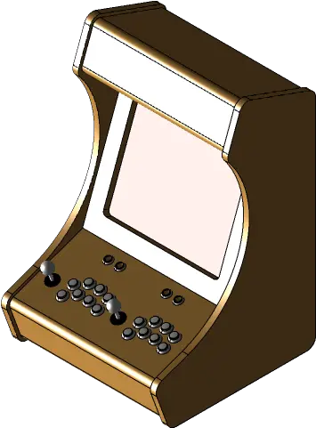 Bartop Arcade Cabinet Wip 3d Cad Model Library Grabcad Handheld Game Console Png Arcade Cabinet Png