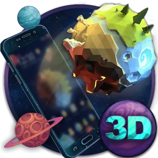 Earth Element 3d Theme Apk 119 Download Free Apk From Apksum Low Poly Png Planet Icon Set