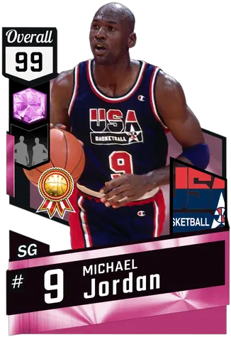 92 Michael Jordan 99 Nba 2k17 Myteam Pink Diamond Card Michael Jordan Pink Diamond Png Michael Jordan Png