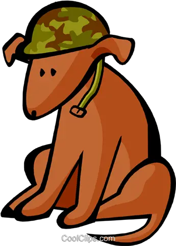 Dog In Army Helmet Royalty Free Vector Clip Art Illustration Army Dog Clipart Png Army Helmet Png