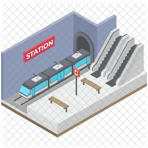 Subway Train Icon Of Isometric Style Architecture Png Subway Png