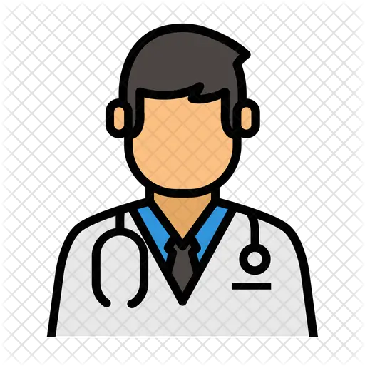 Doctor Icon Of Colored Outline Style Illustration Png Doctor Icon Png