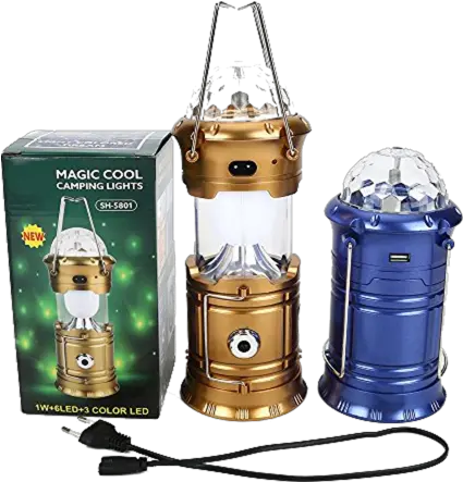 Solar Rechargeable Lantern With Disco Light Magic Cool Camping Lights Png Disco Lights Png
