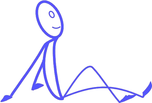 Blue Stickman Sitting Back Clip Art Vector Draw A Stick Figure Sitting Down Png Person Sitting Back Png