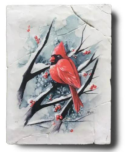 Download Hd Winter Cardinal Watercolor Swallow Png Cardinal Png