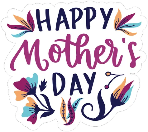 English Flower Text Sticker Happy Mothers Day Vector Png Happy Mothers Day Transparent