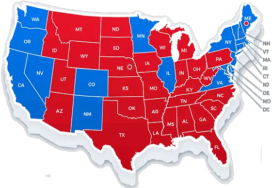 Blue Wave Kymedicalmarijuana Map Of Red And Blue States Png Blue Wave Png