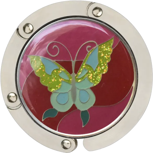 Pink Butterfly Hangu0027em High Foldable Purse Hanger Fairy Png Pink Butterfly Png