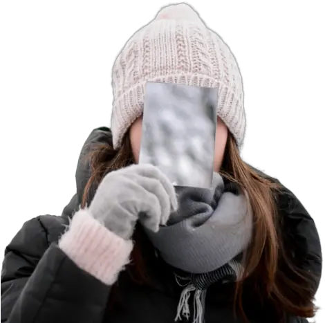 Girl Covering Her Face Transparent Background Free Winter Face Girl Png Face Transparent Background