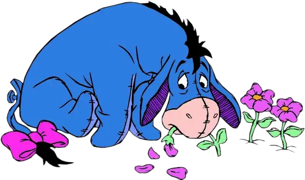 Eeyore Clipart Winnie The Pooh Eeyore Flowers 631x388 Hundred Acre Woods Eeyore Png Eeyore Png