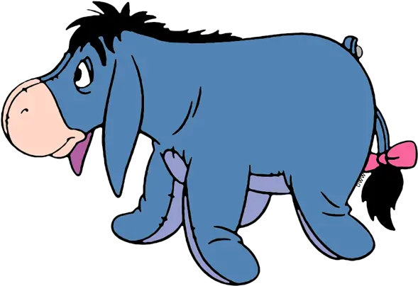 Eeyore Smiling Side View Sitting Down Looking Winnie The Pooh Eeyore Side View Png Eeyore Png