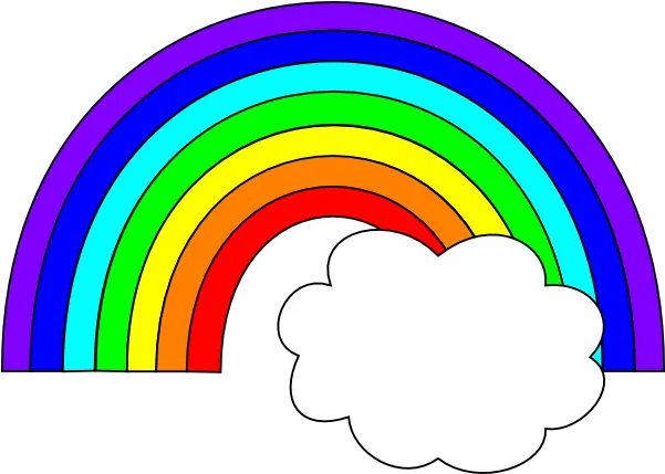 Rainbow Clip Cloud Transparent Png Rainbow Clip Art For Kids Rainbow Clipart Transparent Background