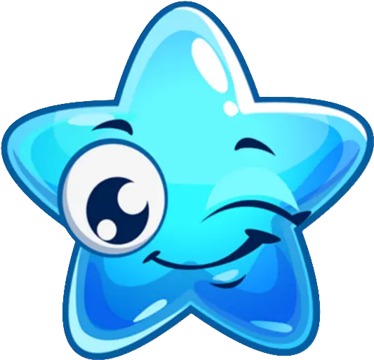 Ey Étoile Bleu Clin Du0027oeil Smiley Émoticône Clipart Étoile Bleu Clipart Png Water Drop Emoji Png