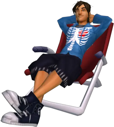 Person Sitting Lawn Chair Png