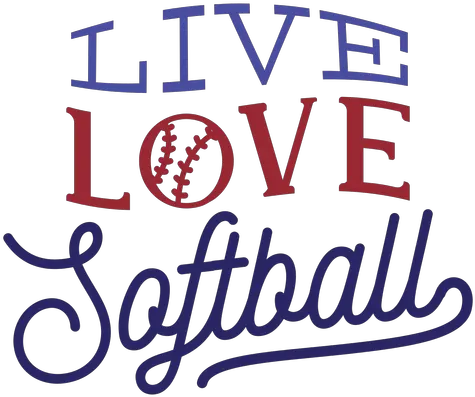 Live Love Softball Ball Stitch Badge Sticker Transparent Calligraphy Png Softball Png