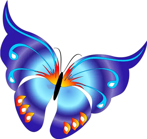 Cartoon Blue Butterfly Clipart Clip Art Cartoon Transparent Butterfly Png Blue Butterfly Transparent Background