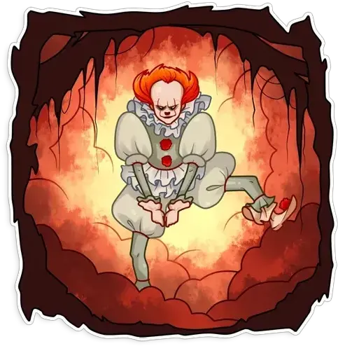 Pennywise Whatsapp Stickers Stickers Cloud Pennywise Sticker Png Pennywise Transparent