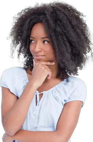 Black Girl Thinking Many Quadrilaterals Are There In The Figure Png Black Woman Png