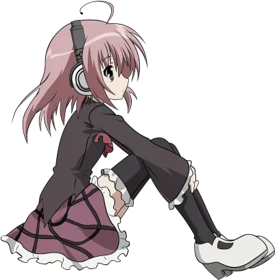 Anime Animegirl Headphones Png Freetoedit Anime Girl Sitting Down Cartoon Headphones Png