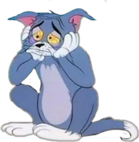 Tom Tomandjerry Sad Aesthetic Tumblrsad Tumblr Blue Aes Tom And Jerry Sad Png Sad Cat Png