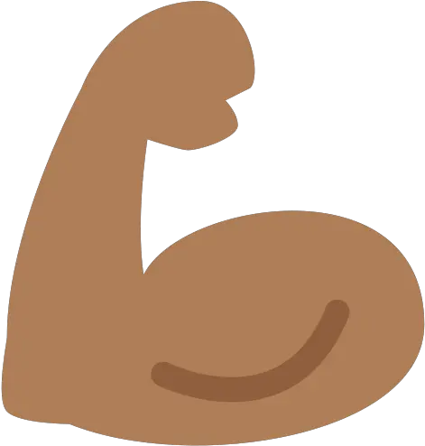 Flexed Biceps Emoji With Medium Dark Skin Tone Meaning Muscle Clipart Png Whatsapp Emoji Icon Vector