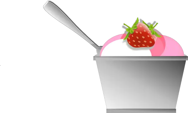 Ice Cream Cup Clipart Png Image Cartoon Strawberry Ice Cream Cup Png