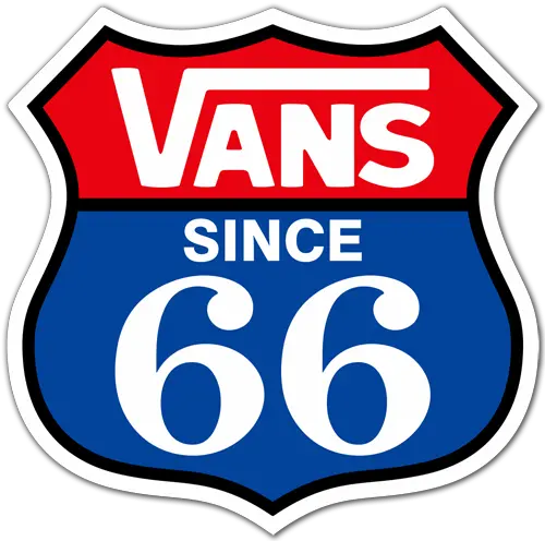 Sticker Vans Route 66 Muraldecalcom Vertical Png Route 66 Logo