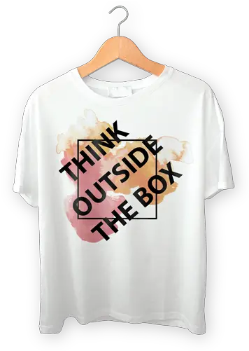 Think Outside The Box T Girl Png White Tee Png