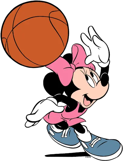 Minnie Mouse Clipart Basketball Minnie Mouse Playing Minnie Mouse Playing Basketball Png Basketball Png Image