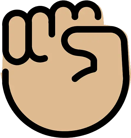 Raised Fist Emoji Clipart Poing Levé De Couleur Smylei Png Fist Emoji Png