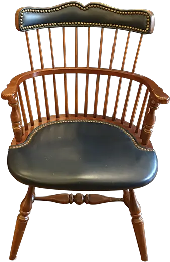 Download Leather Captains Chair With Tell City Rocking Chair Windsor Png Nail Head Png