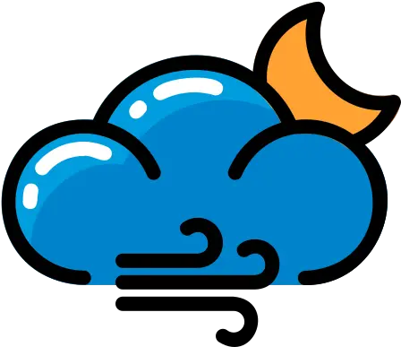 Cloud Icon Weather Wind Moon Climate Language Png Wind Weather Icon