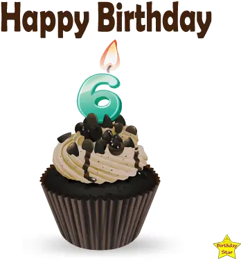 Birthday Cupcake Clipart With Six Nature Gud Morning And Happy Sunday Png Birthday Cupcake Png