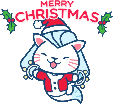 Merry Christmas Xmas Sticker Merry Christmas Merry Singapore Merlion Gif Png Christmas Cat Icon