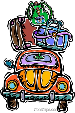 Car Packed Ready For Travel Royalty Free Vector Clip Art Clip Art Png Travel Clipart Png