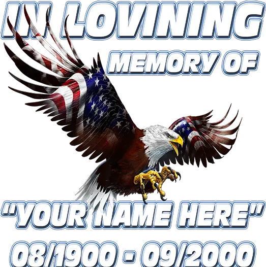 In Loving Memory Patriot Eagle Decal Golden Eagle Png In Loving Memory Png